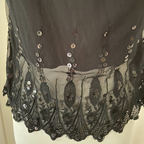 Black lace bottom beaded top size 14 australia - Picture 2 of 7